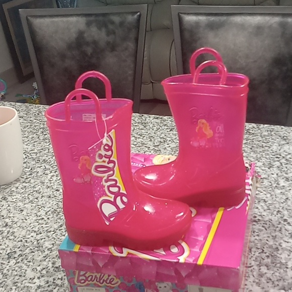 Pink Barbie Rain Boots - Picture 3 of 7